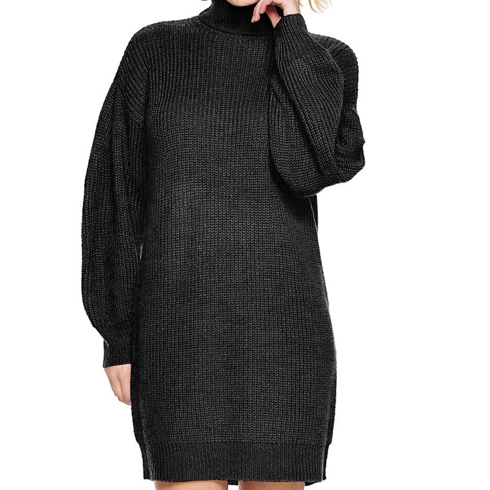 Oversized turtleneck sweater dress